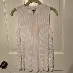 White Pleated Tank NWT